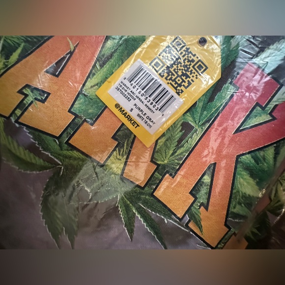 Market Arc Herbal Remedy Tie-dye Hoodie - Purple/Grey/White - Picture 7 of 8